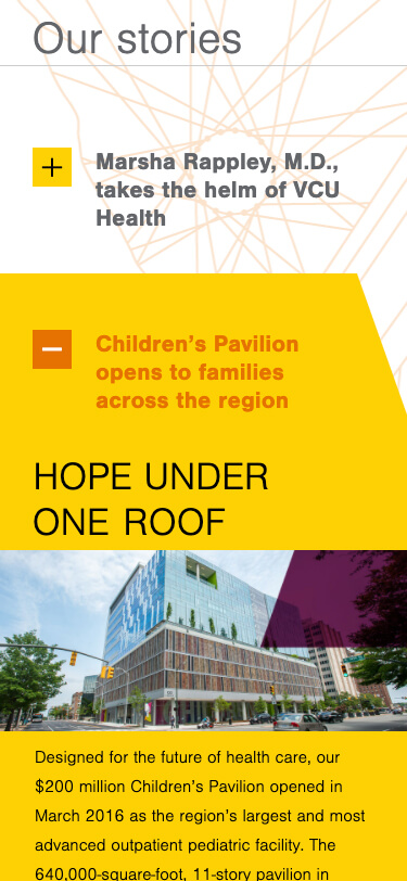 VCU Health story on the new children's hospital